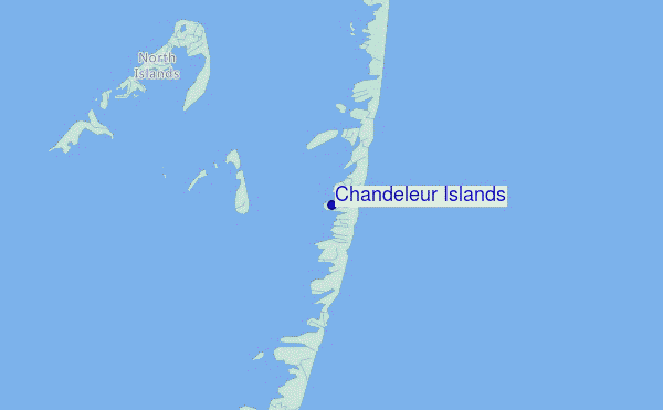 mapa de localização de Chandeleur Islands