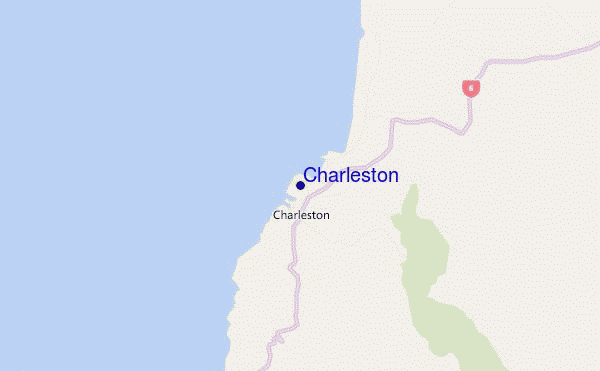 mapa de localização de Charleston