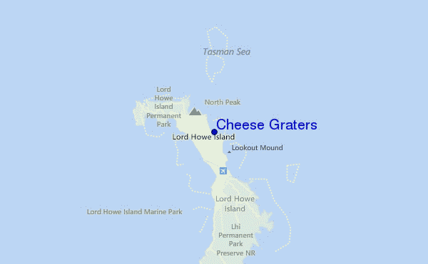 mapa de localização de Cheese Graters