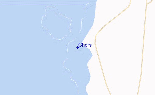 mapa de localização de Chefs