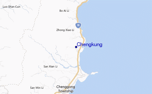 mapa de localização de Chengkung