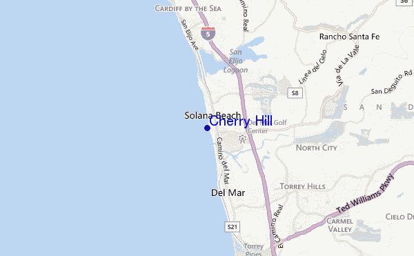 mapa de localização de Cherry Hill