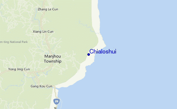 mapa de localização de Chialoshui