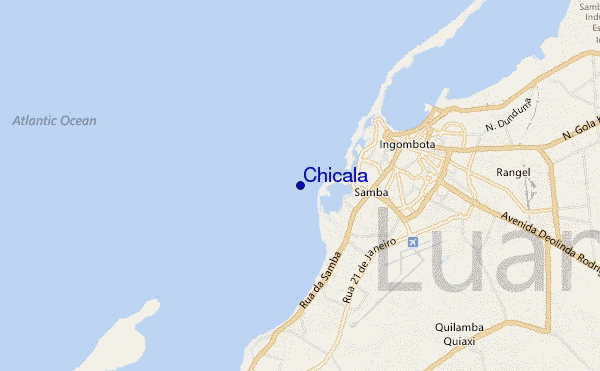 mapa de localização de Chicala