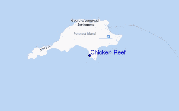 mapa de localização de Chicken Reef