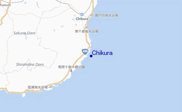 mapa de localização de Chikura