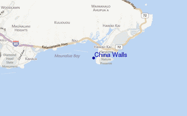 mapa de localização de China Walls