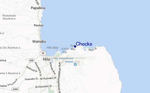 mapa de localização de Chocks