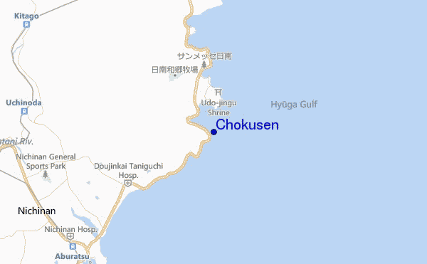 mapa de localização de Chokusen