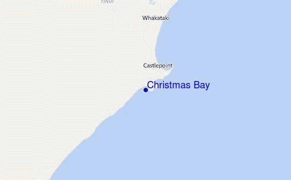 mapa de localização de Christmas Bay