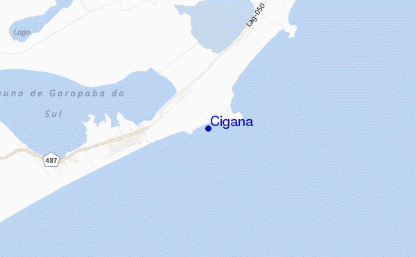 mapa de localização de Cigana