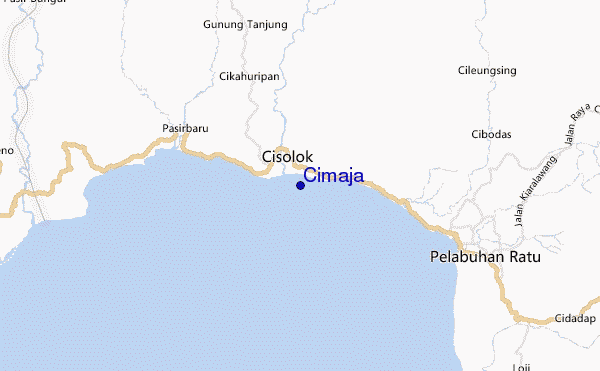 mapa de localização de Cimaja