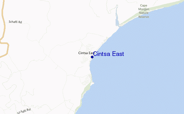 mapa de localização de Cintsa East