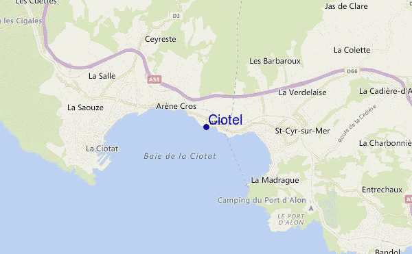 mapa de localização de Ciotel