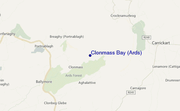 mapa de localização de Clonmass Bay (Ards)
