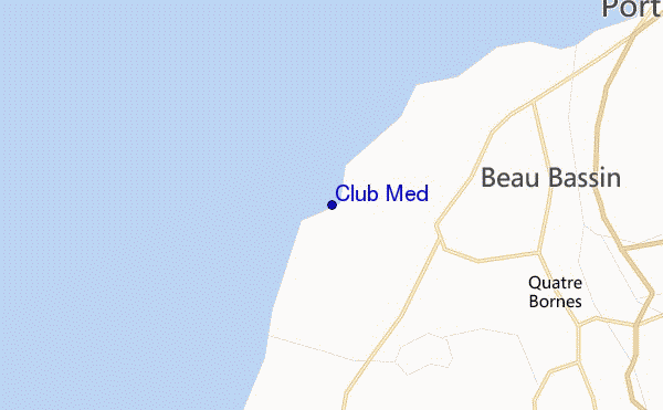 mapa de localização de Club Med
