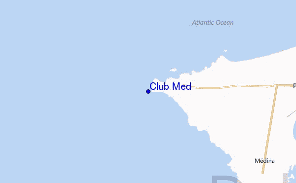 mapa de localização de Club Med