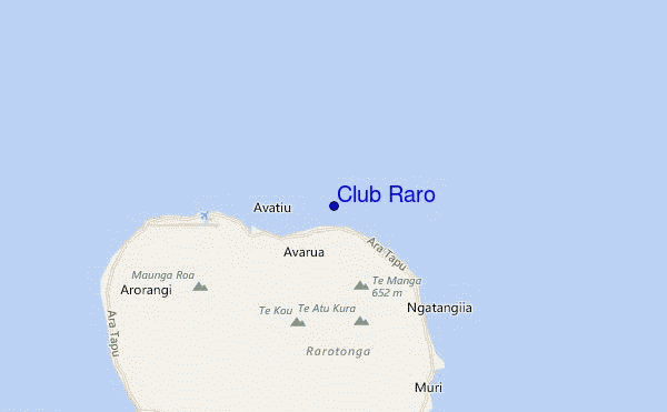 mapa de localização de Club Raro