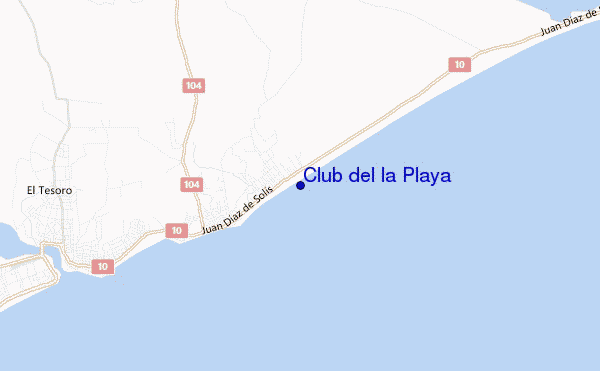 mapa de localização de Club del la Playa