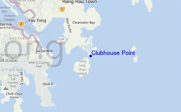 mapa de localização de Clubhouse Point
