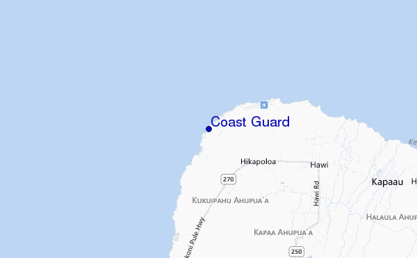 mapa de localização de Coast Guard