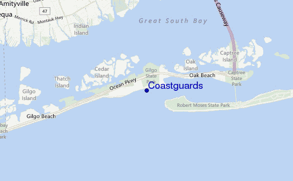 mapa de localização de Coastguards