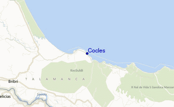 mapa de localização de Cocles