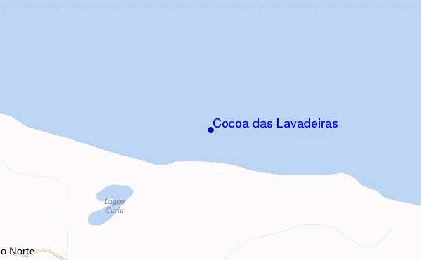 mapa de localização de Cocoa das Lavadeiras