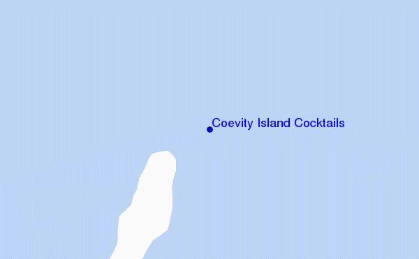 mapa de localização de Coevity Island Cocktails