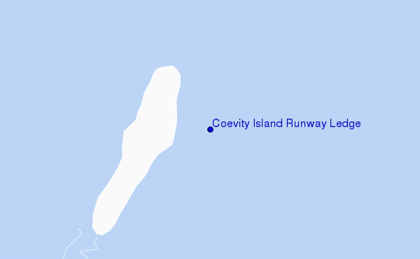 mapa de localização de Coevity Island Runway Ledge