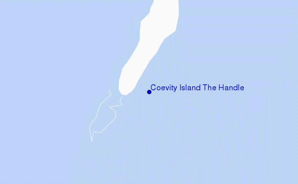 mapa de localização de Coevity Island The Handle