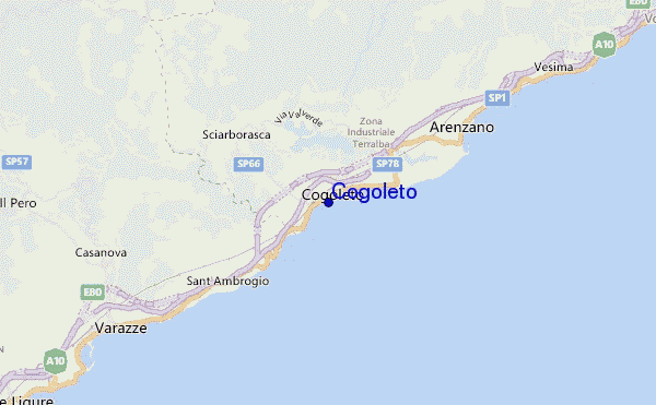 mapa de localização de Cogoleto
