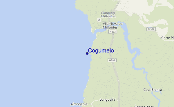mapa de localização de Cogumelo