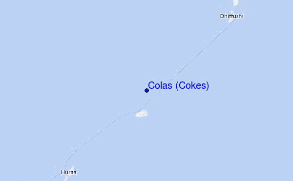 mapa de localização de Colas (Cokes)