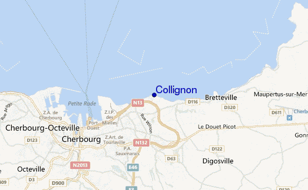 mapa de localização de Collignon