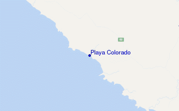 mapa de localização de Playa Colorado