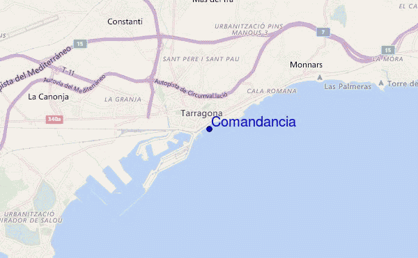 mapa de localização de Comandancia