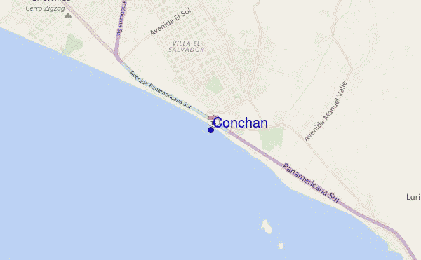 mapa de localização de Conchan