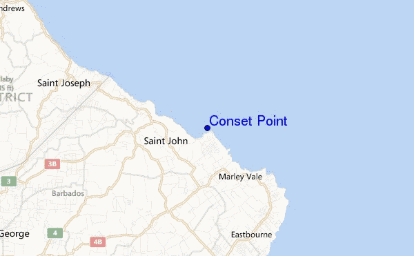 mapa de localização de Conset Point