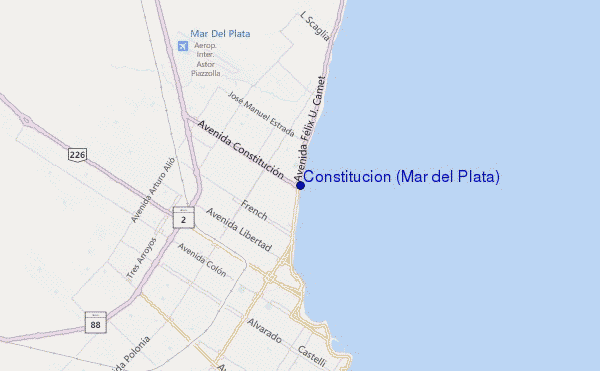 mapa de localização de Constitucion (Mar del Plata)
