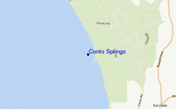 mapa de localização de Conto Springs