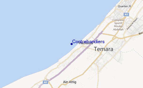 mapa de localização de Contrebandiers