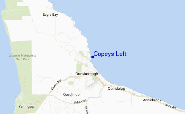 mapa de localização de Copeys Left