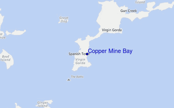 mapa de localização de Copper Mine Bay
