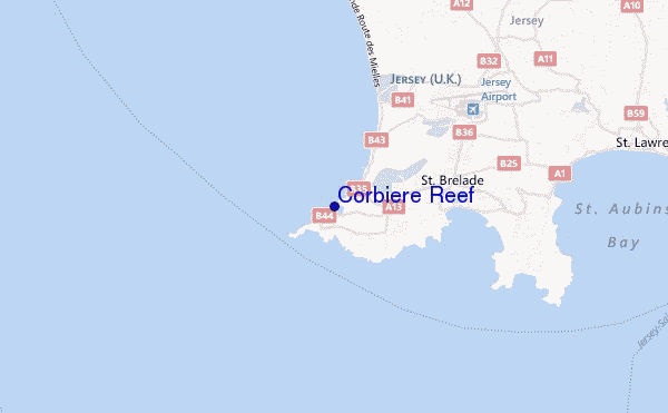 mapa de localização de Corbiere Reef