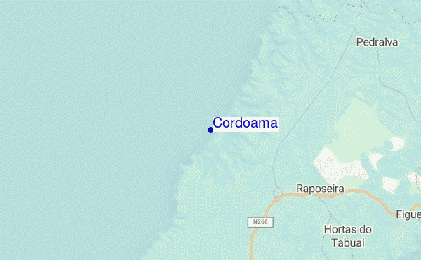 mapa de localização de Cordoama