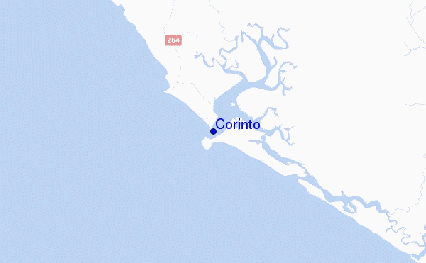 mapa de localização de Corinto