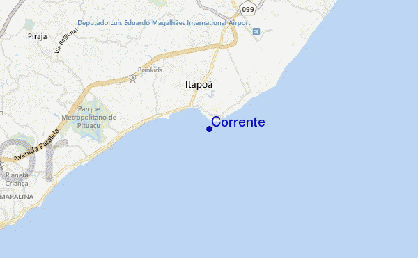 mapa de localização de Corrente