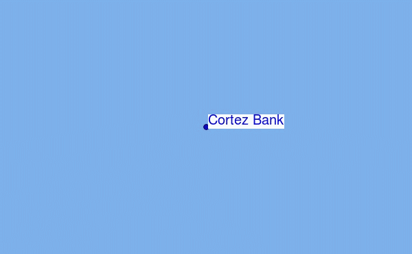 mapa de localização de Cortez Bank