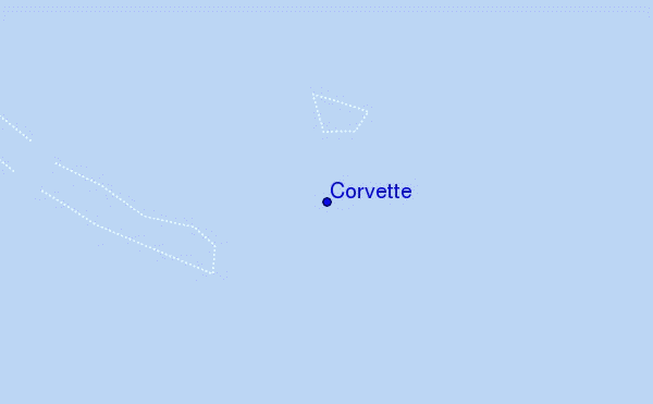 mapa de localização de Corvette